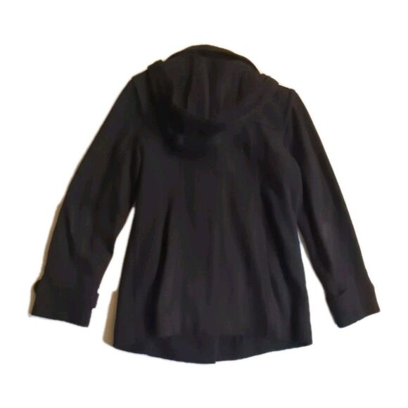 Intl D.E.T.A.I.L.S. Hooded Jacket Women Large Peacoat Hip Length Black L - Picture 9 of 10